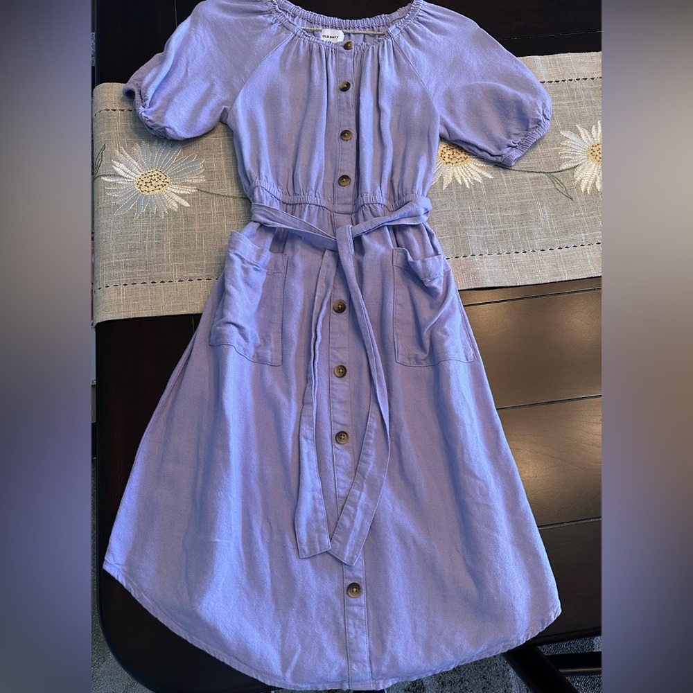 Girls 10/12 button down shirt dress